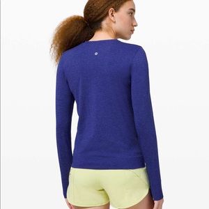 Swiftly Breathe long sleeve blazer blue/larkspur